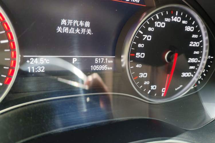 Used Audi A6L 2012 30 FSI Comfort Model Odometer Close Up