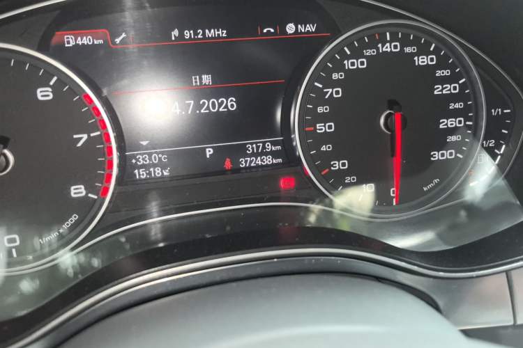 Used Audi A6L 2012 30 FSI Comfort Model Odometer Close Up