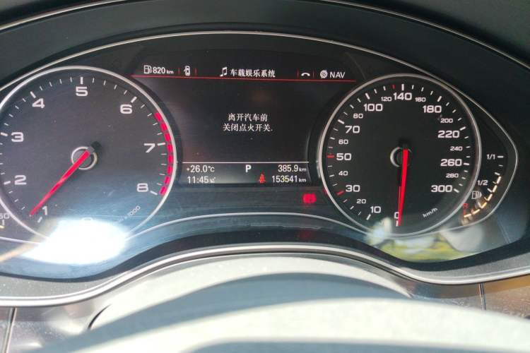 Used Audi A6L 2012 30 FSI Comfort Model Odometer Close Up