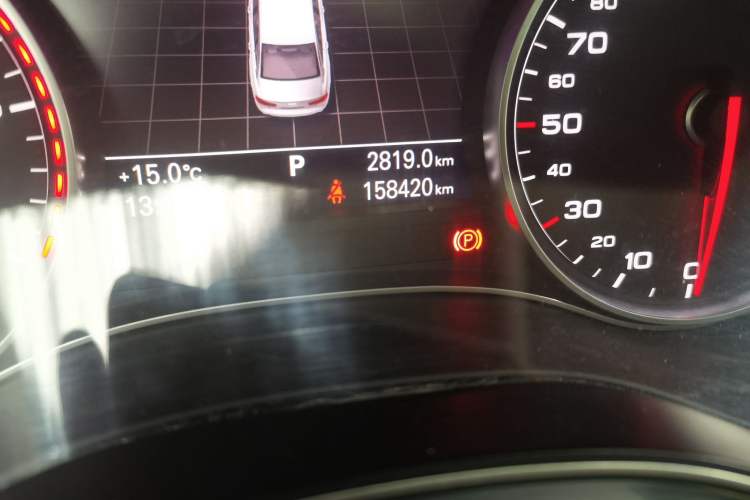 Used Audi A6L 2012 TFSI Comfort Model Odometer Close Up