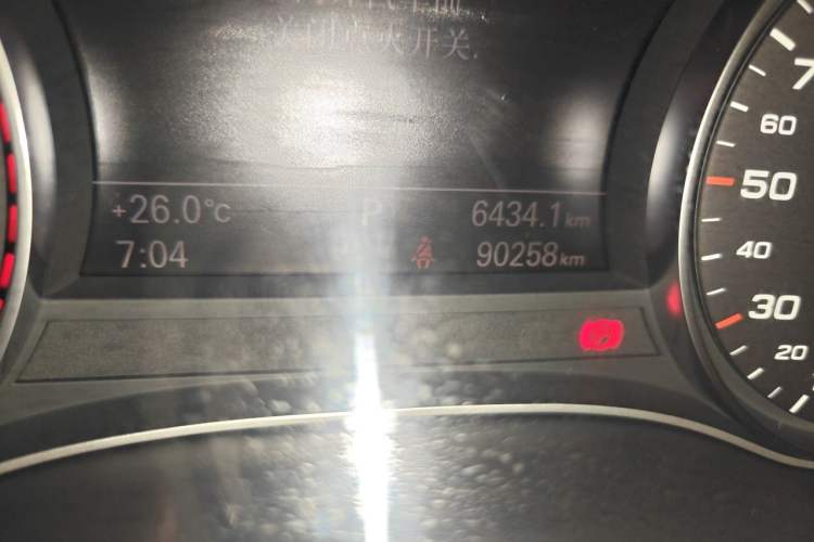 Used Audi A6L 2012 TFSI Comfort Model Odometer Close Up