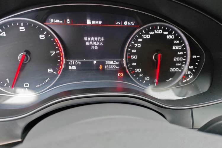 Used Audi A6L 2012 30 FSI Luxury Model Odometer Close Up