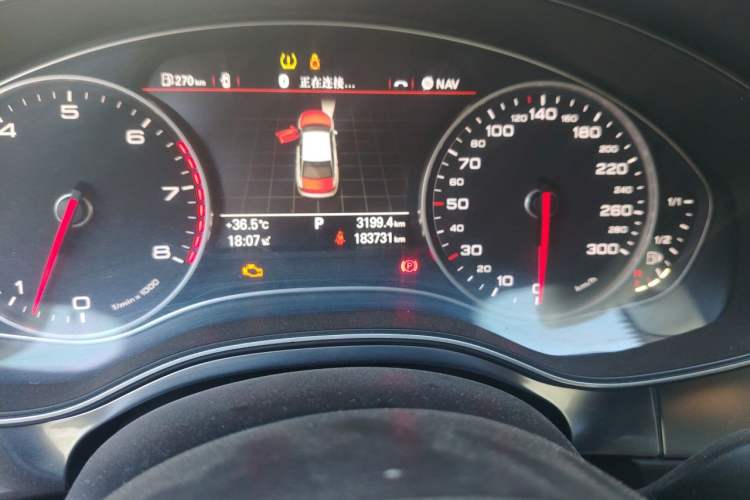 Used Audi A6L 2012 30 FSI Comfort Model Odometer Close Up
