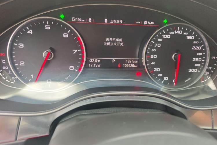 Used Audi A6L 2012 35 FSI Luxury Model Odometer Close Up