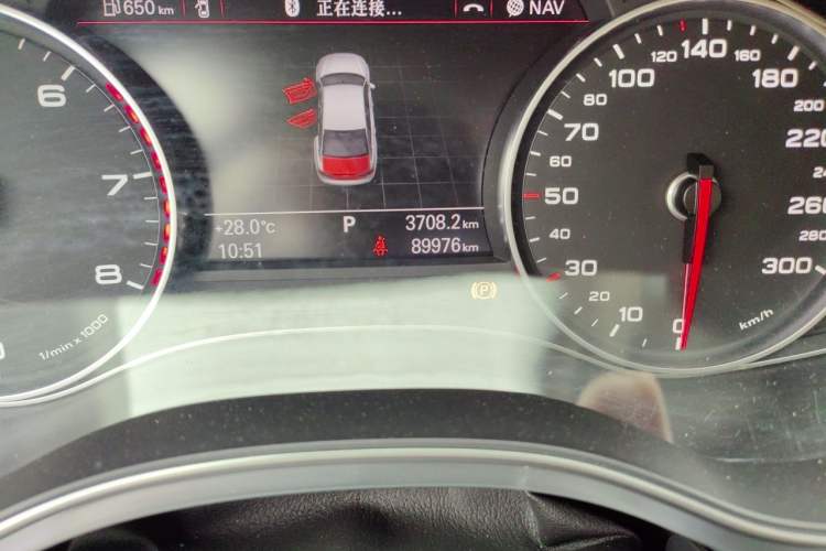 Used Audi A6L 2012 TFSI Comfort Model Odometer Close Up