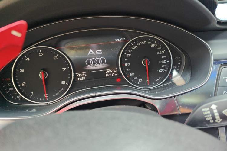 Used Audi A6L 2012 30 FSI Comfort Model Odometer Close Up