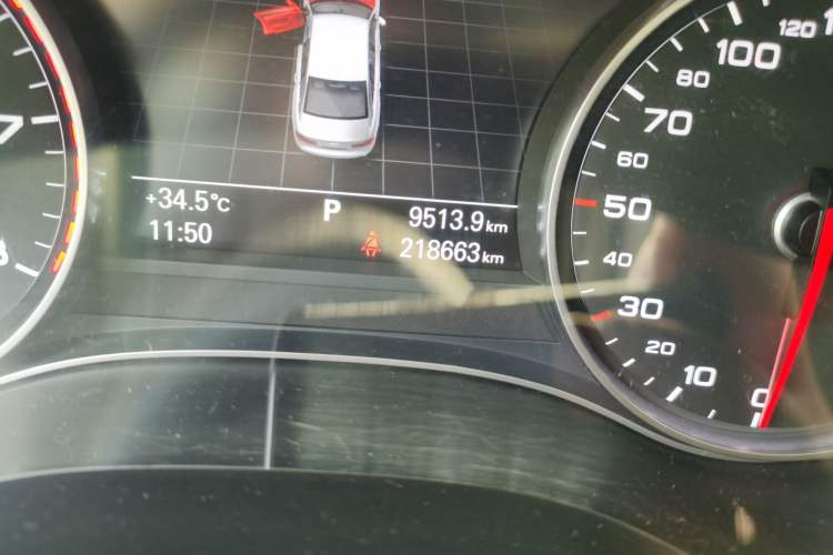 Used Audi A6L 2012 TFSI Comfort Model Odometer Close Up