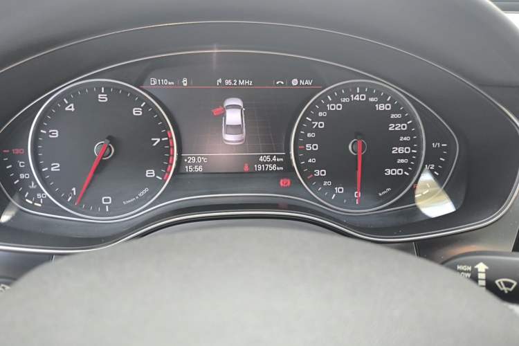 Used Audi A6L 2012 TFSI Manual Base Model Odometer Close Up