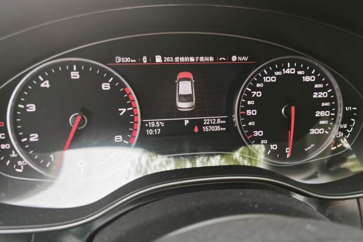 Used Audi A6L 2012 30 FSI Comfort Model Odometer Close Up