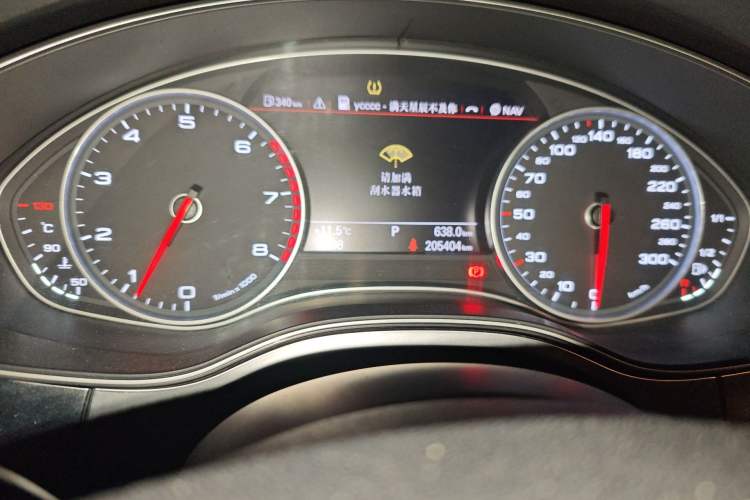 Used Audi A6L 2014 TFSI Comfort Model Odometer Close Up
