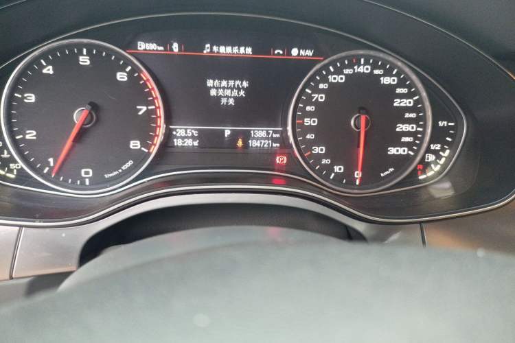 Used Audi A6L 2014 TFSI Standard Model Odometer Close Up
