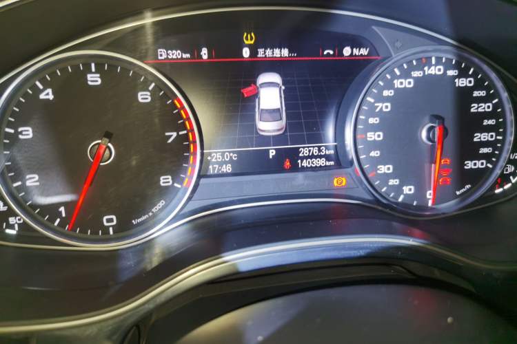 Used Audi A6L 2014 50 TFSI quattro Luxury Model Odometer Close Up