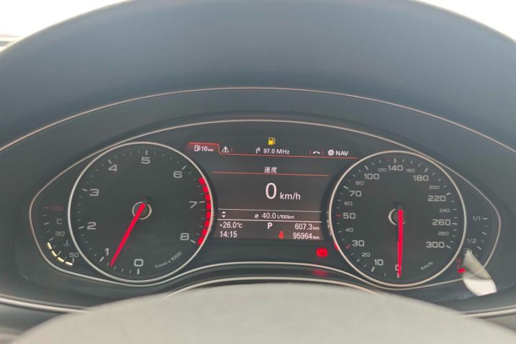 Used Audi A6L 2014 50 TFSI quattro Luxury Model Odometer Close Up