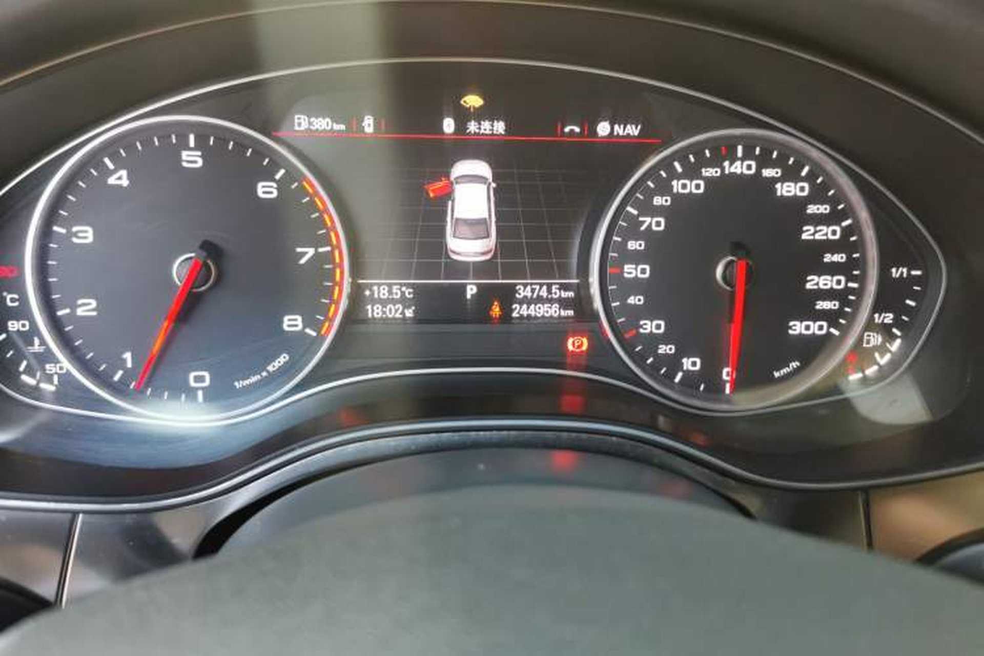 Used Audi A6L 2014 TFSI Comfort Model Odometer Close Up