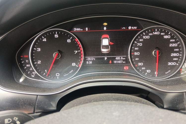 Used Audi A6L 2014 TFSI Comfort Model Odometer Close Up