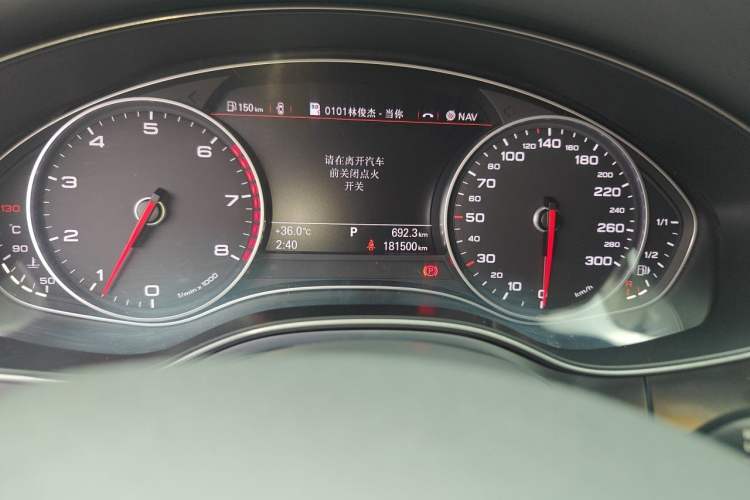 Used Audi A6L 2015 TFSI Millionth Anniversary Intelligent Model Odometer Close Up