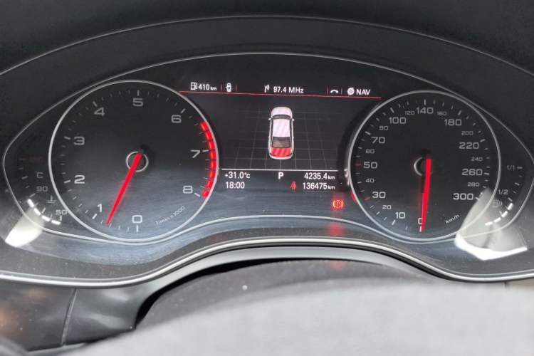 Used Audi A6L 2015 30 FSI Millionth Anniversary Comfort Model Odometer Close Up