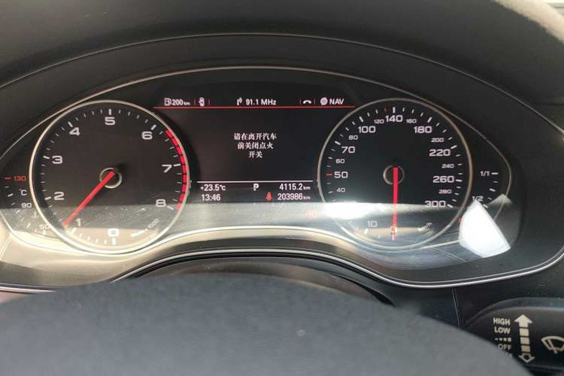 Used Audi A6L 2015 TFSI Millionth Anniversary Intelligent Model Odometer Close Up