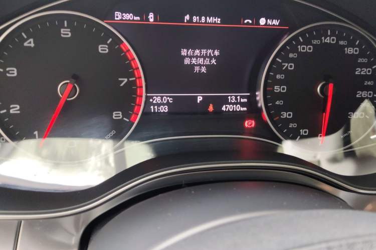 Used Audi A6L 2015 TFSI Millionth Anniversary Intelligent Model Odometer Close Up