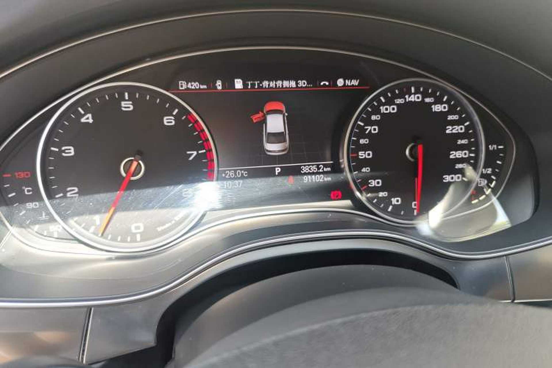 Used Audi A6L 2015 TFSI Millionth Anniversary Intelligent Model Odometer Close Up