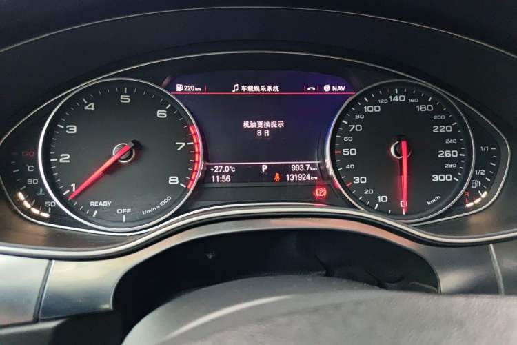 Used Audi A6L 2016 TFSI Technology Edition Odometer Close Up