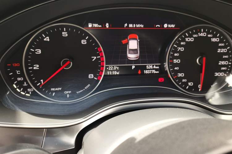 Used Audi A6L 2016 TFSI Sport Edition Odometer Close Up