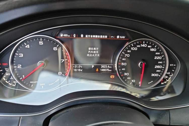 Used Audi A6L 2016 TFSI Technology Edition Odometer Close Up