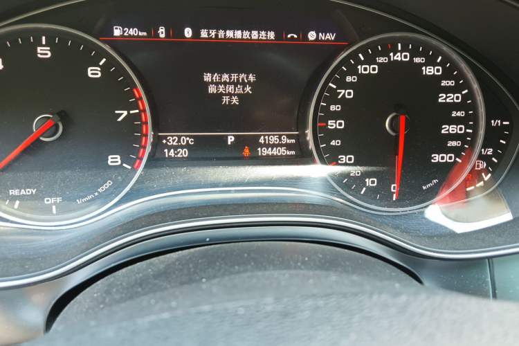 Used Audi A6L 2016 TFSI Comfort Model Odometer Close Up
