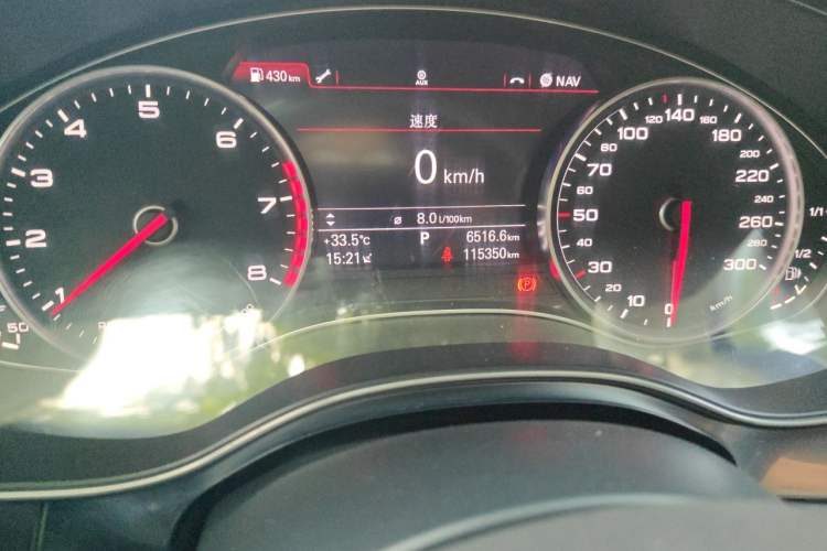 Used Audi A6L 2016 TFSI Comfort Model Odometer Close Up
