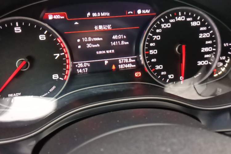Used Audi A6L 2016 45 TFSI quattro Sport Edition Odometer Close Up