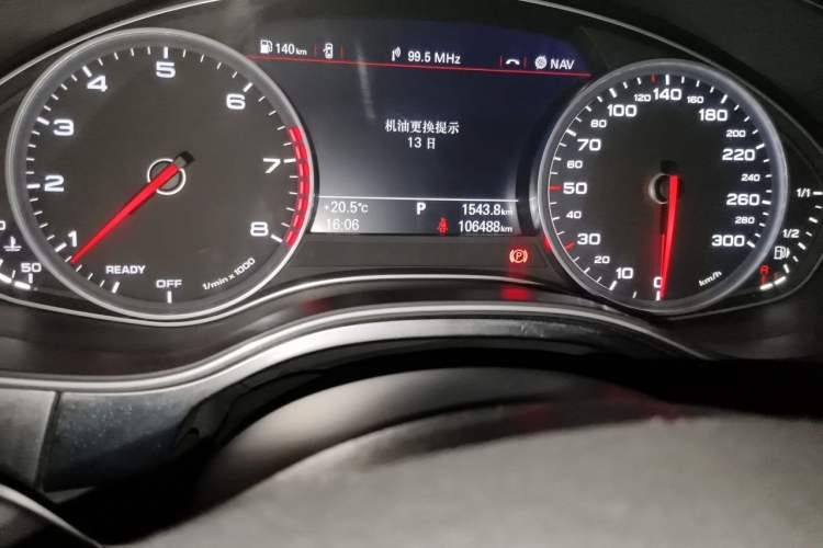 Used Audi A6L 2016 TFSI Technology Edition Odometer Close Up