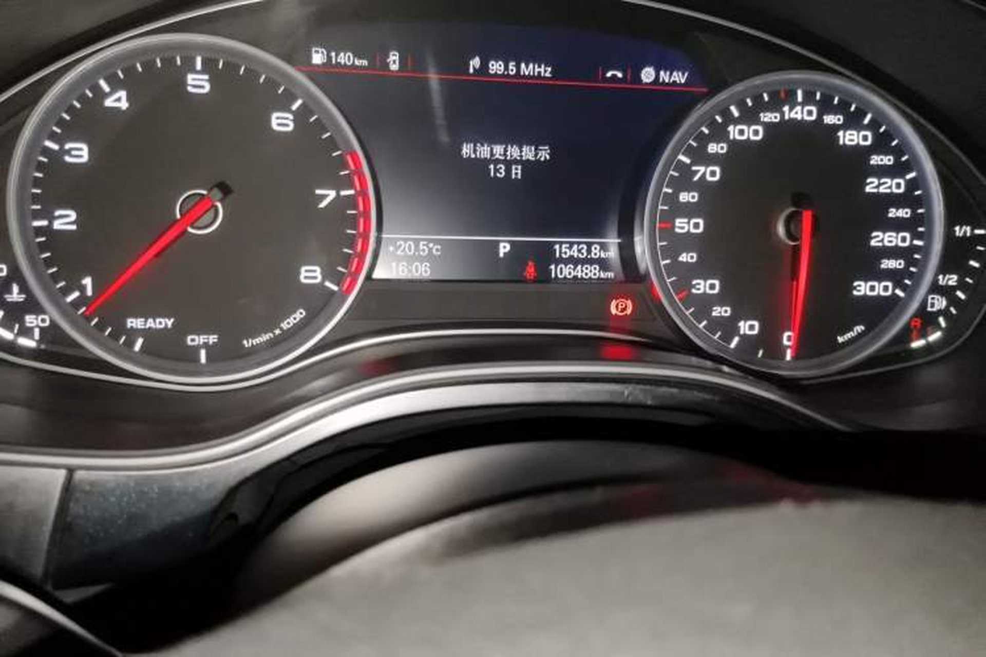 Used Audi A6L 2016 TFSI Technology Edition Odometer Close Up
