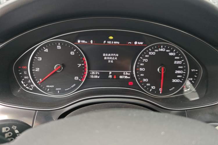 Used Audi A6L 2016 TFSI Comfort Model Odometer Close Up