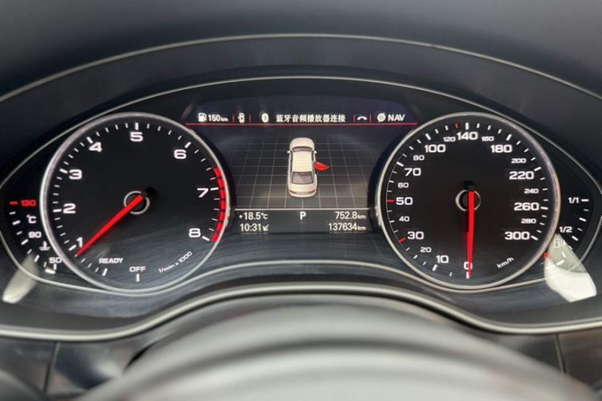Used Audi A6L 2016 TFSI Sport Edition Odometer Close Up