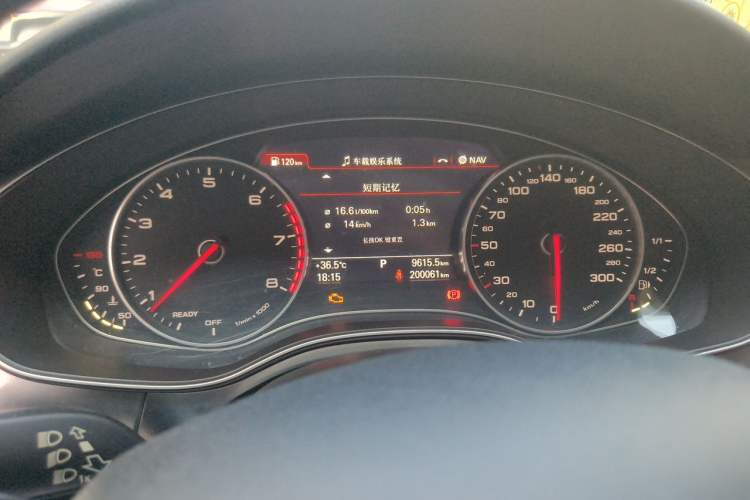 Used Audi A6L 2016 50 TFSI quattro Luxury Edition Odometer Close Up