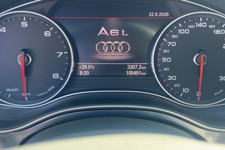 Used Audi A6L 2016 30 FSI Technology Model Odometer Close Up