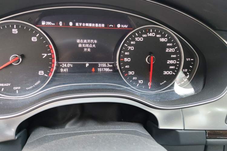 Used Audi A6L 2016 TFSI Comfort Model Odometer Close Up