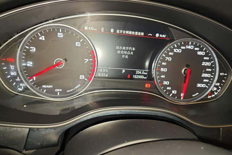 Used Audi A6L 2016 TFSI Technology Edition Odometer Close Up