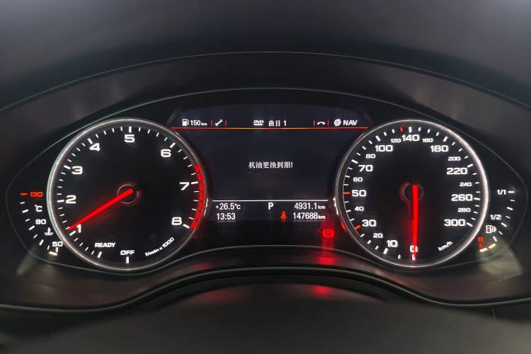 Used Audi A6L 2016 TFSI Technology Edition Odometer Close Up