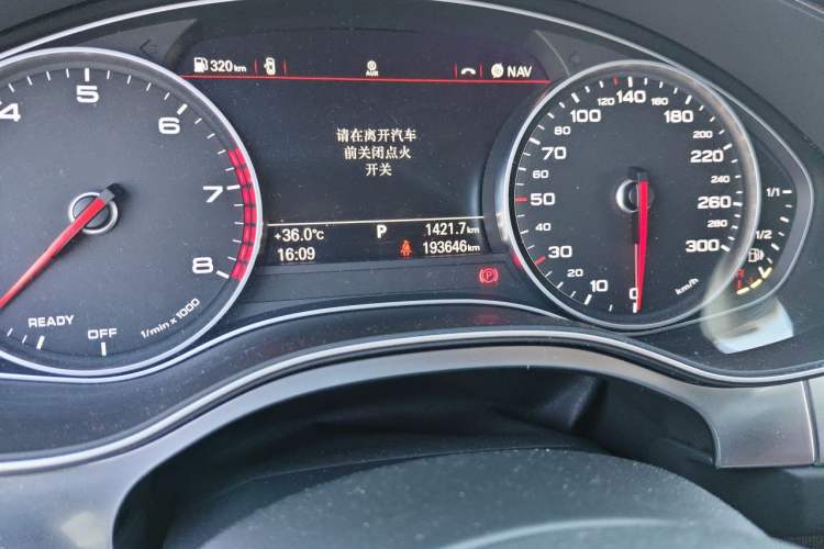 Used Audi A6L 2016 TFSI Technology Edition Odometer Close Up