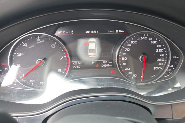 Used Audi A6L 2017 TFSI Technology Edition Odometer Close Up