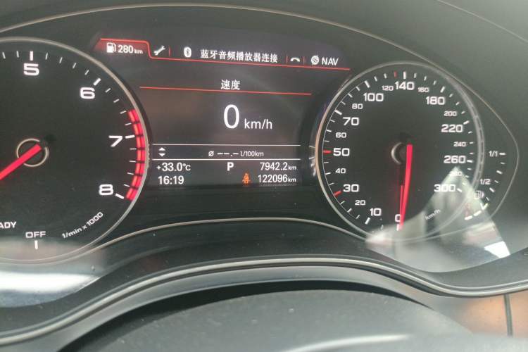 Used Audi A6L 2017 TFSI Technology Edition Odometer Close Up