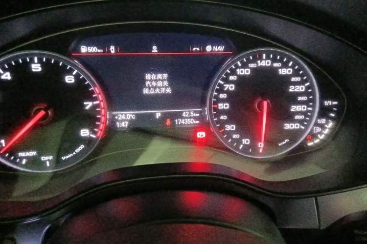 Used Audi A6L 2017 TFSI Technology Edition Odometer Close Up