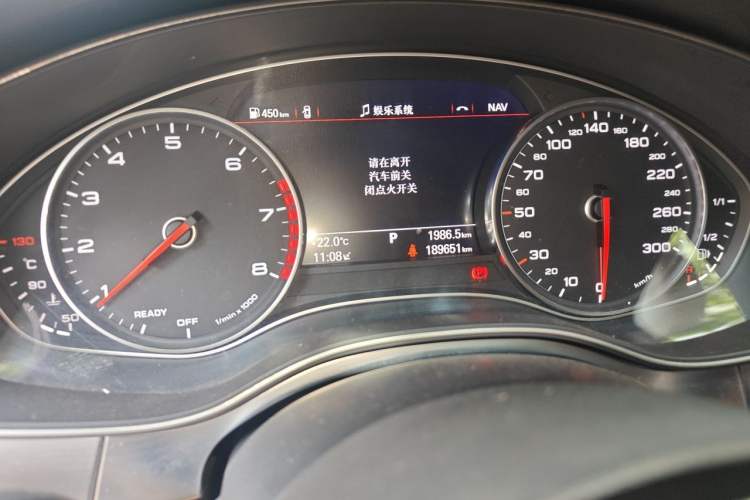 Used Audi A6L 2017 TFSI Technology Edition Odometer Close Up