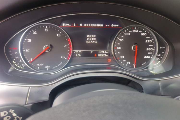 Used Audi A6L 2017 TFSI Comfort Model Odometer Close Up