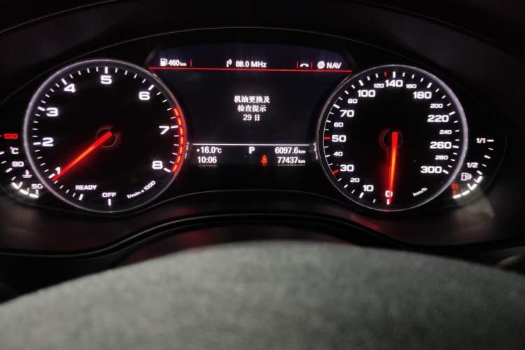 Used Audi A6L 2017 TFSI Technology Edition Odometer Close Up