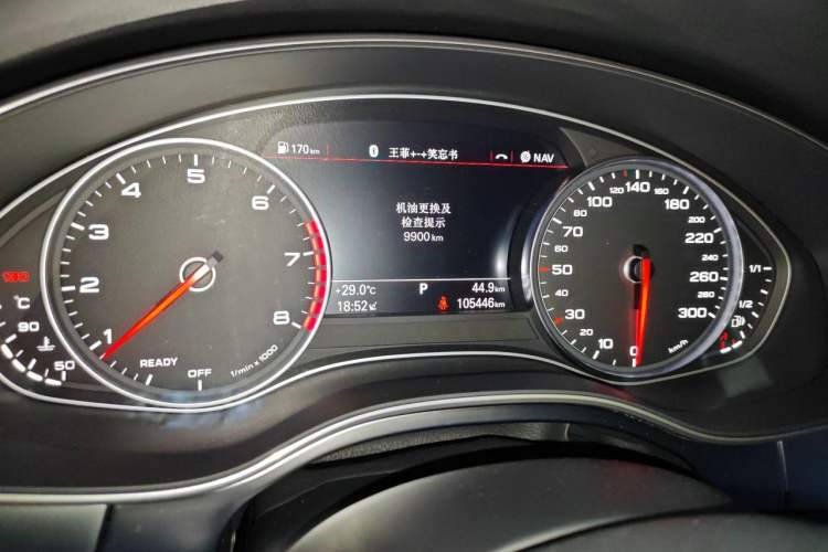 Used Audi A6L 2017 TFSI Technology Edition Odometer Close Up