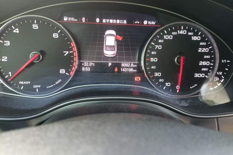 Used Audi A6L 2017 TFSI Technology Edition Odometer Close Up