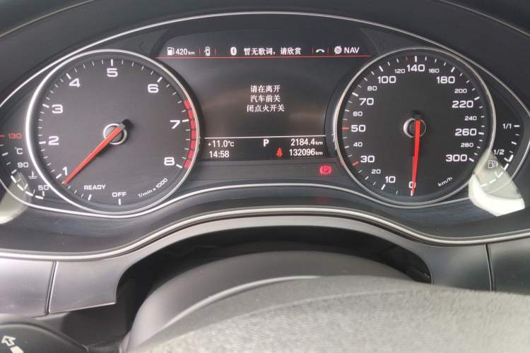 Used Audi A6L 2017 TFSI Comfort Model Odometer Close Up
