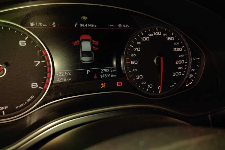 Used Audi A6L 2017 TFSI Technology Edition Odometer Close Up